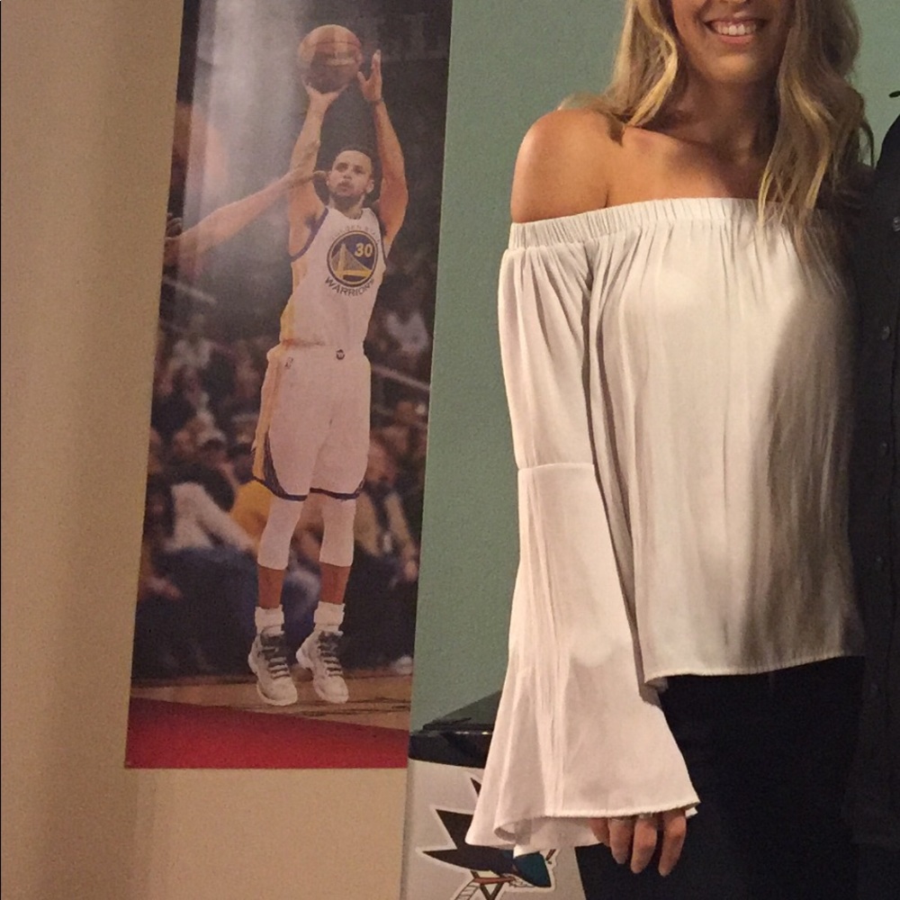 Nordstrom off the shoulder bell sleeve top